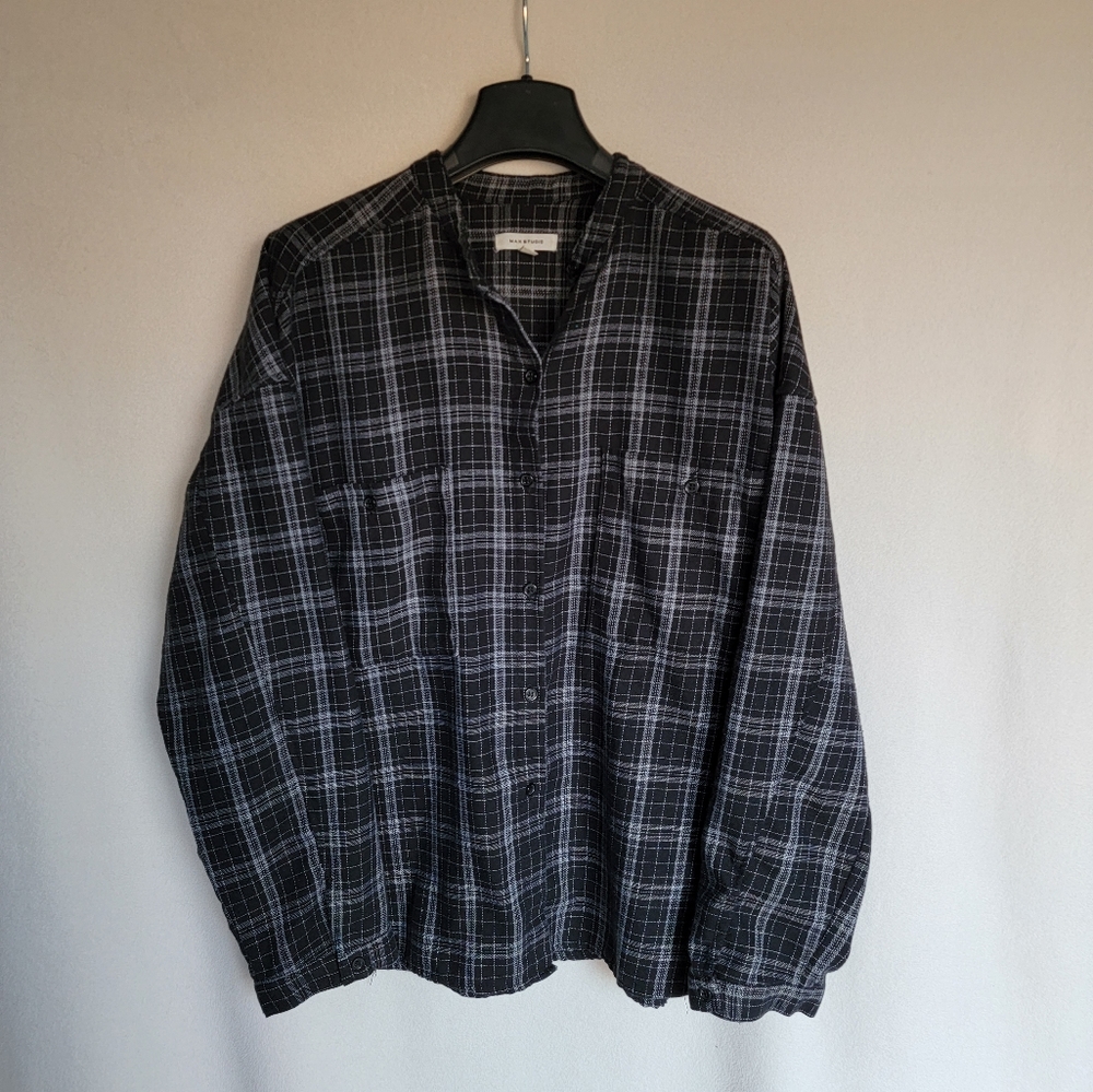 Max Studio plaid shirt, size L